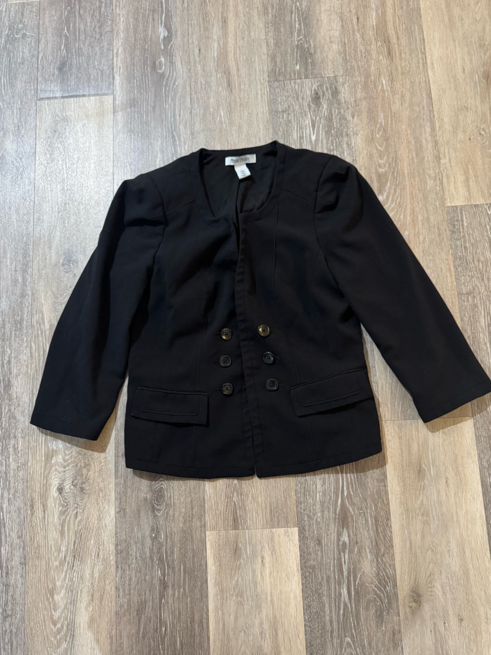 White House Black Market Black Women's Double-Breasted Blazer